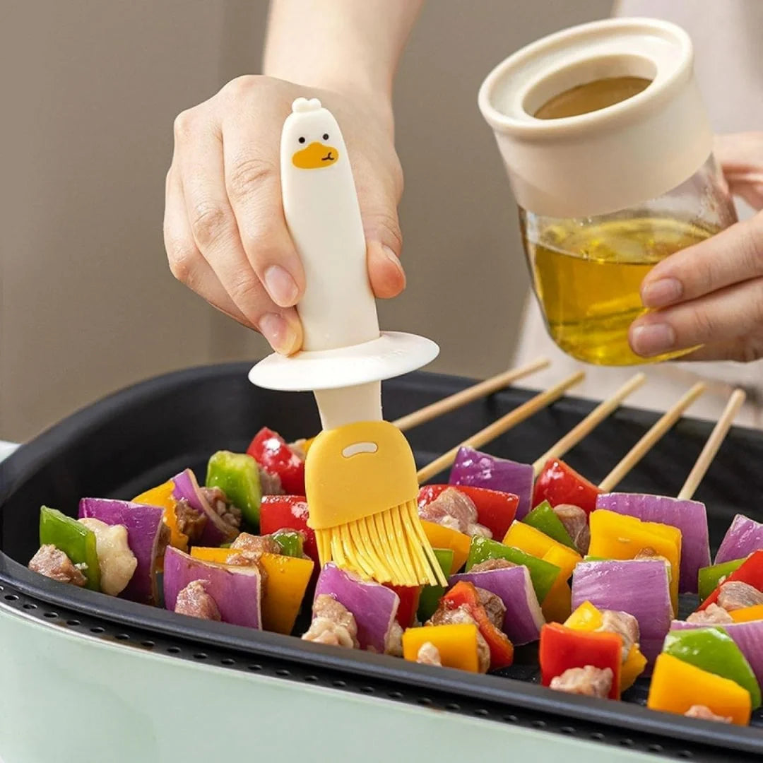Oil Dispenser Bottle With Silicone Brush