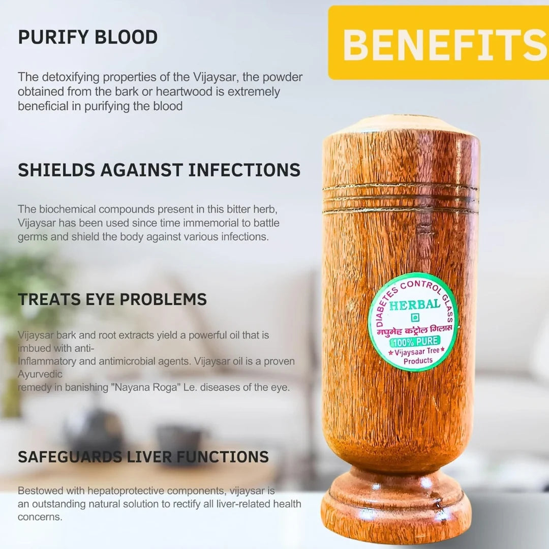 Sugar Balance Wooden Water Glass