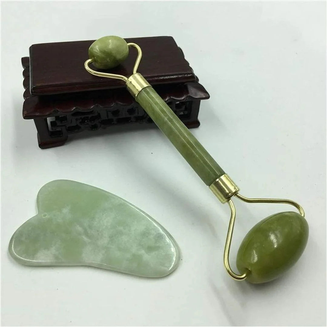 Facial Massager Jade Roller & Gua Sha Tool