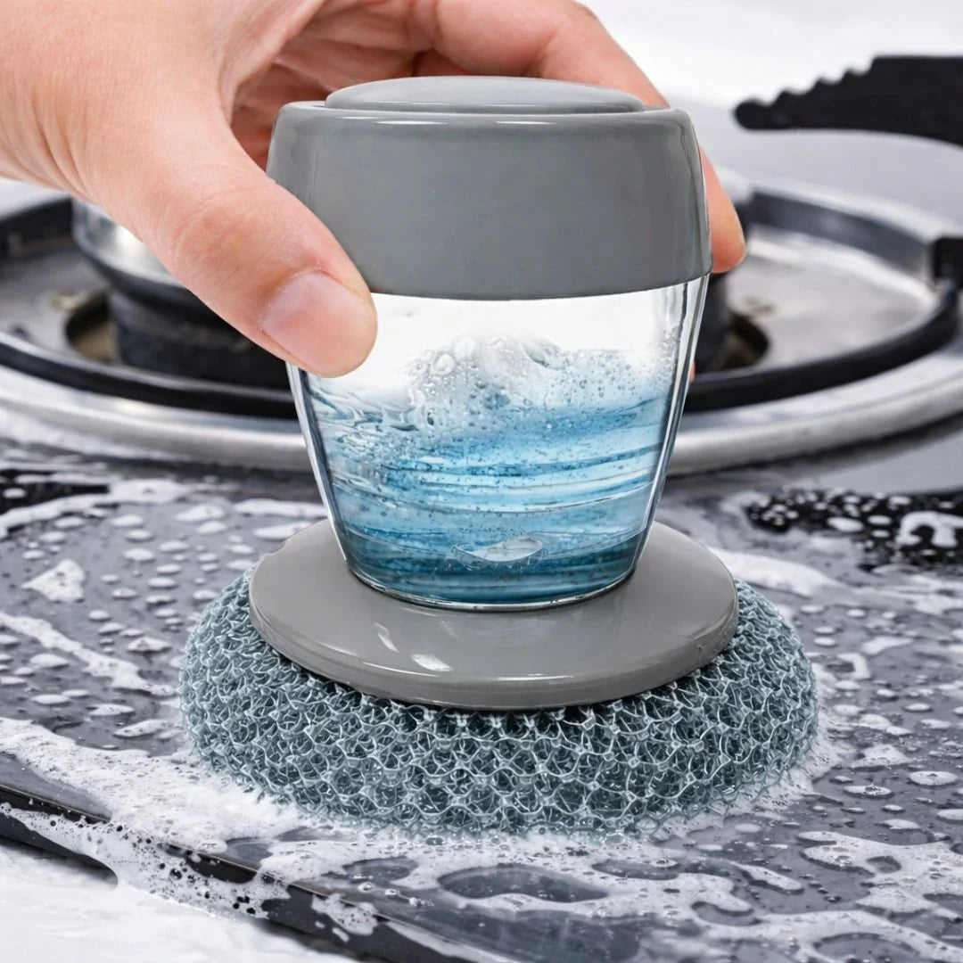 Kitchen Soap Dispensing Palm Brush