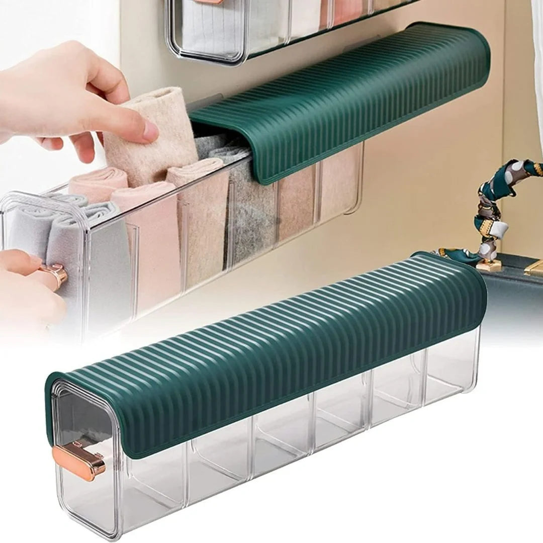 Wall Mounted Underwear & Socks Organizer 6 Cell