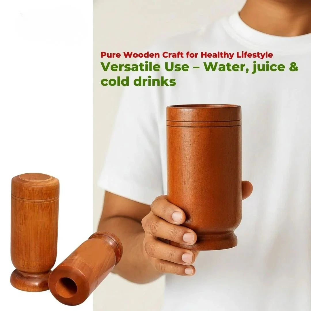 Sugar Balance Wooden Water Glass