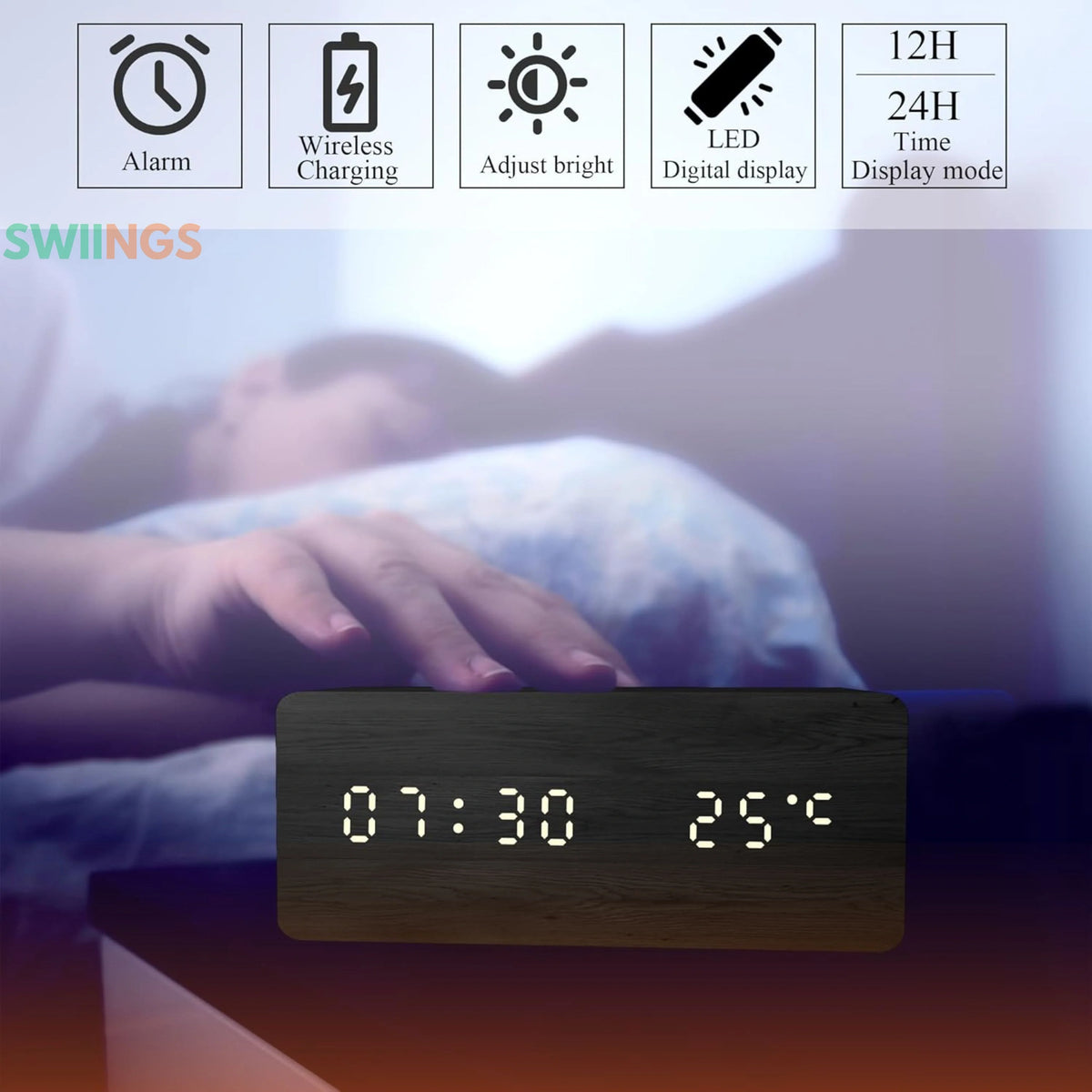 Wooden Alarm Clock