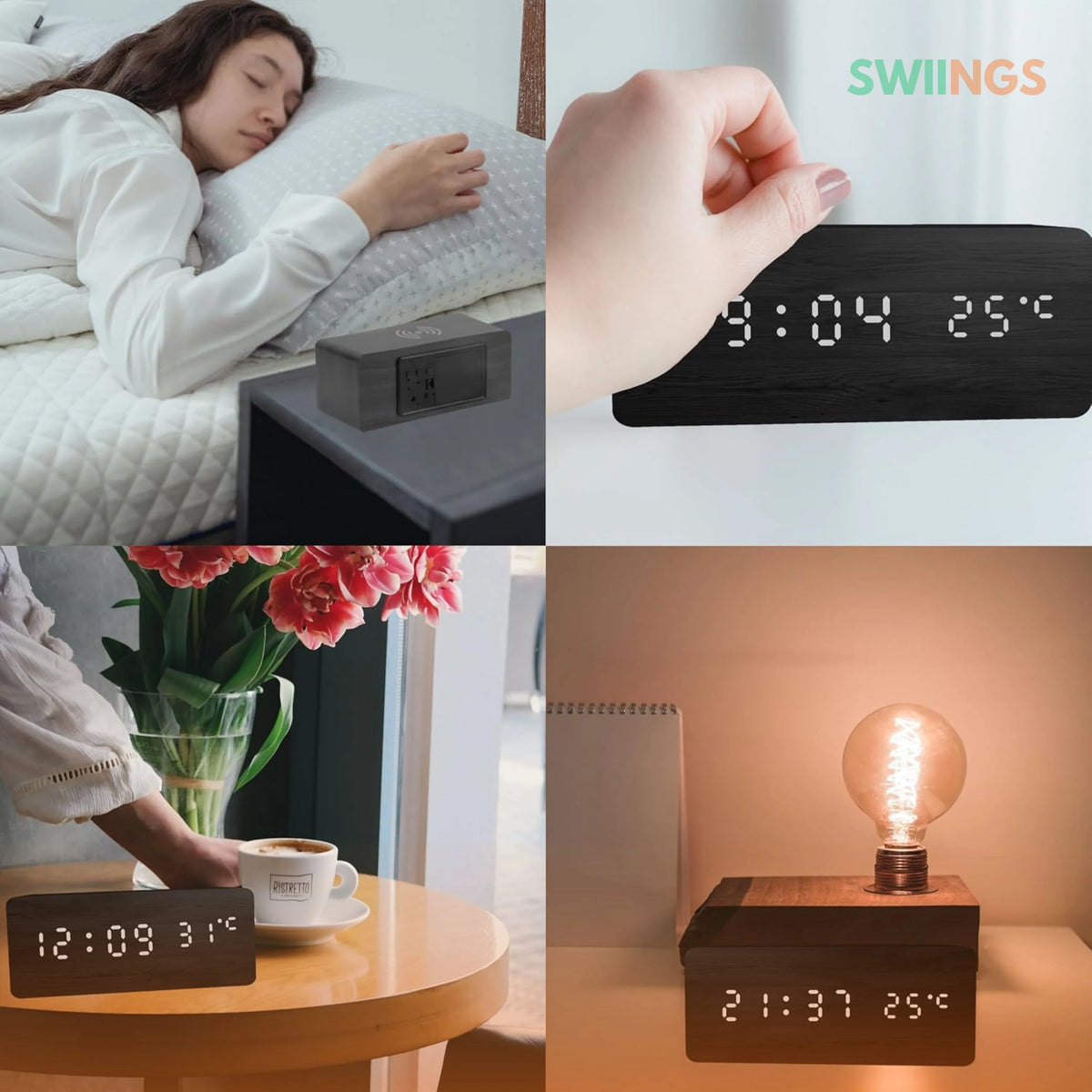 Wooden Alarm Clock