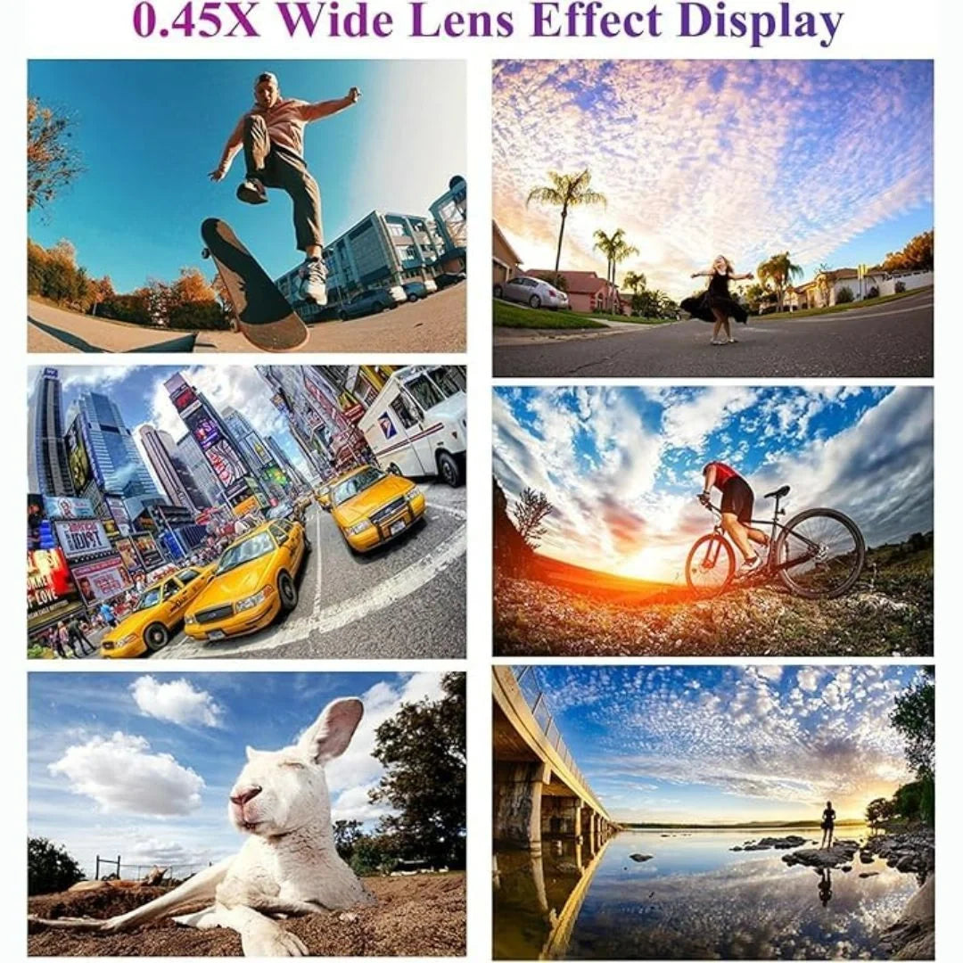 0.45X Wide Angle Lens 140°+ 12.5X Macro Lens for Mobile