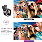 0.45X Wide Angle Lens 140°+ 12.5X Macro Lens for Mobile
