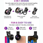 0.45X Wide Angle Lens 140°+ 12.5X Macro Lens for Mobile