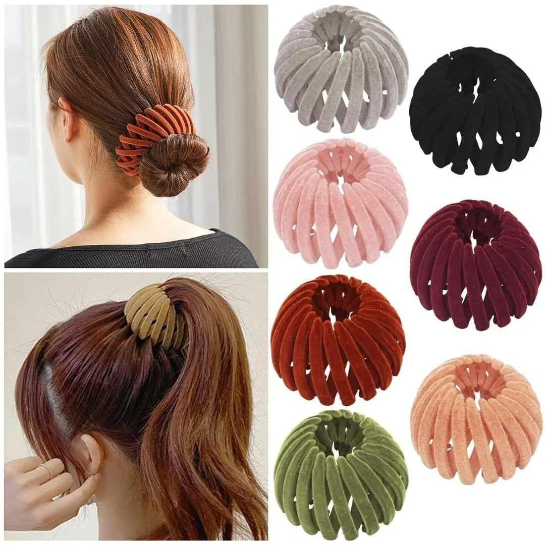 Bun Holder Round Claw Band (Pack Of 3)