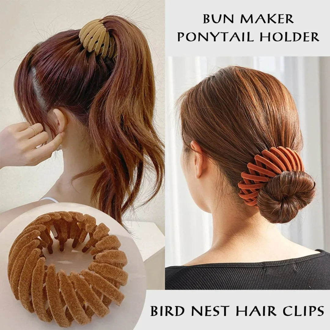 Bun Holder Round Claw Band (Pack Of 3)