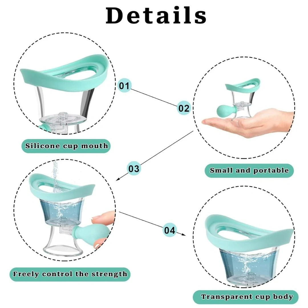 Portable Silicone Manual Air Pressure Eye Wash Cup