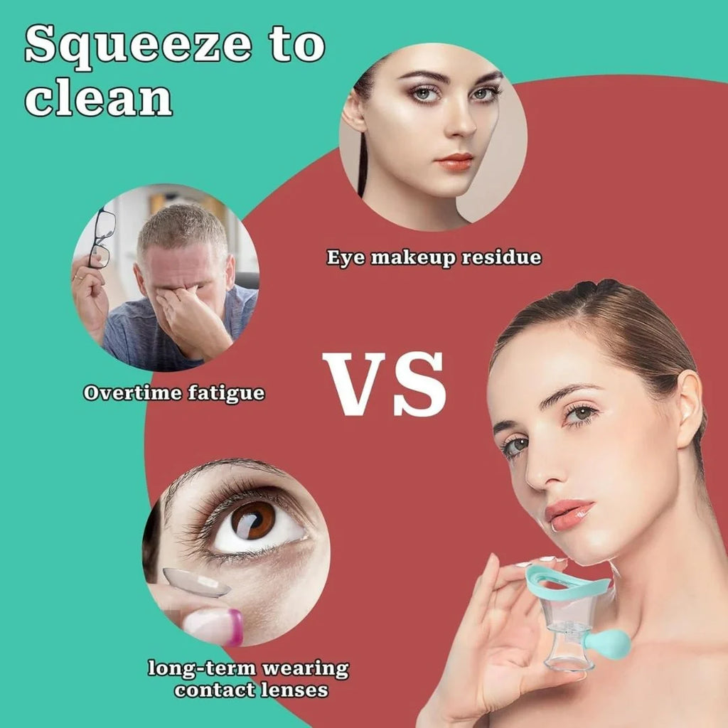 Portable Silicone Manual Air Pressure Eye Wash Cup