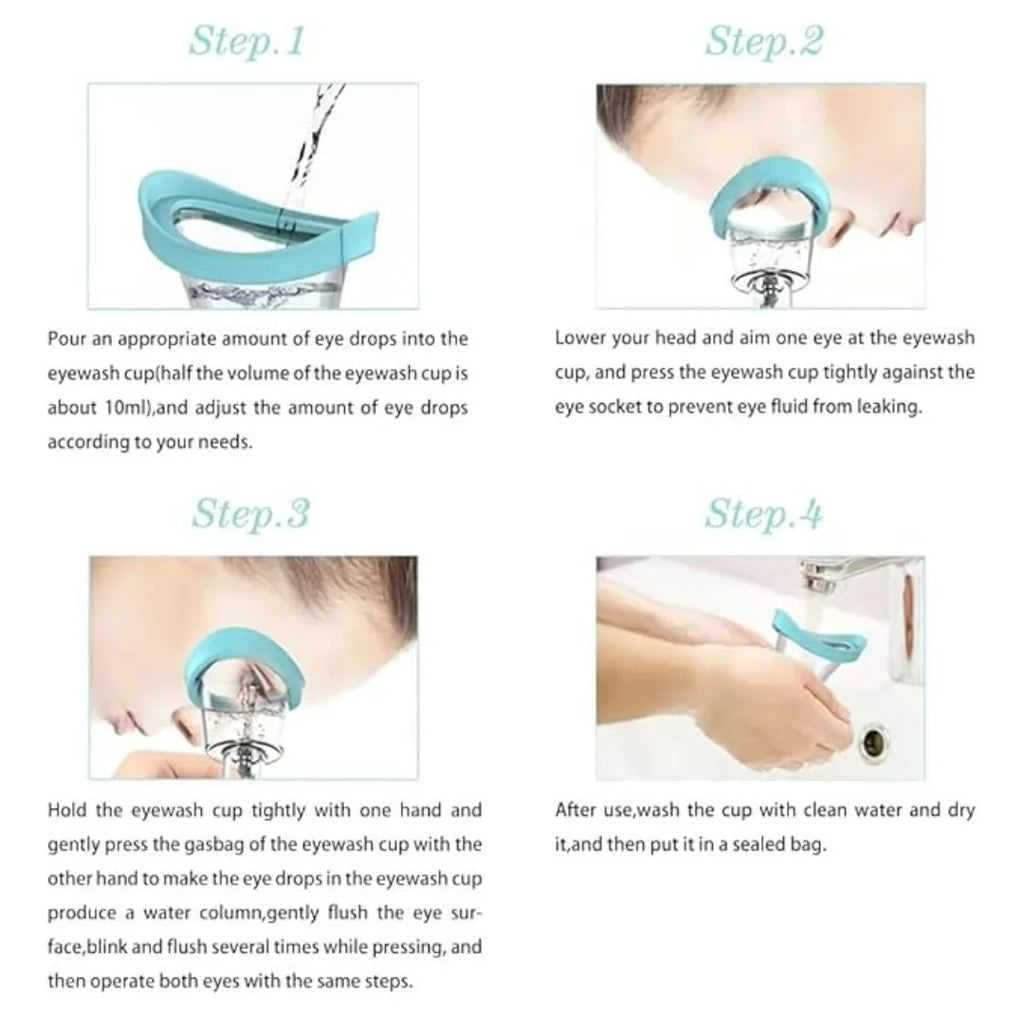 Portable Silicone Manual Air Pressure Eye Wash Cup