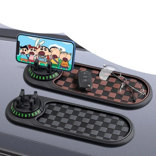 Car Dashboard Anti-Slip Mat with Phone Holder