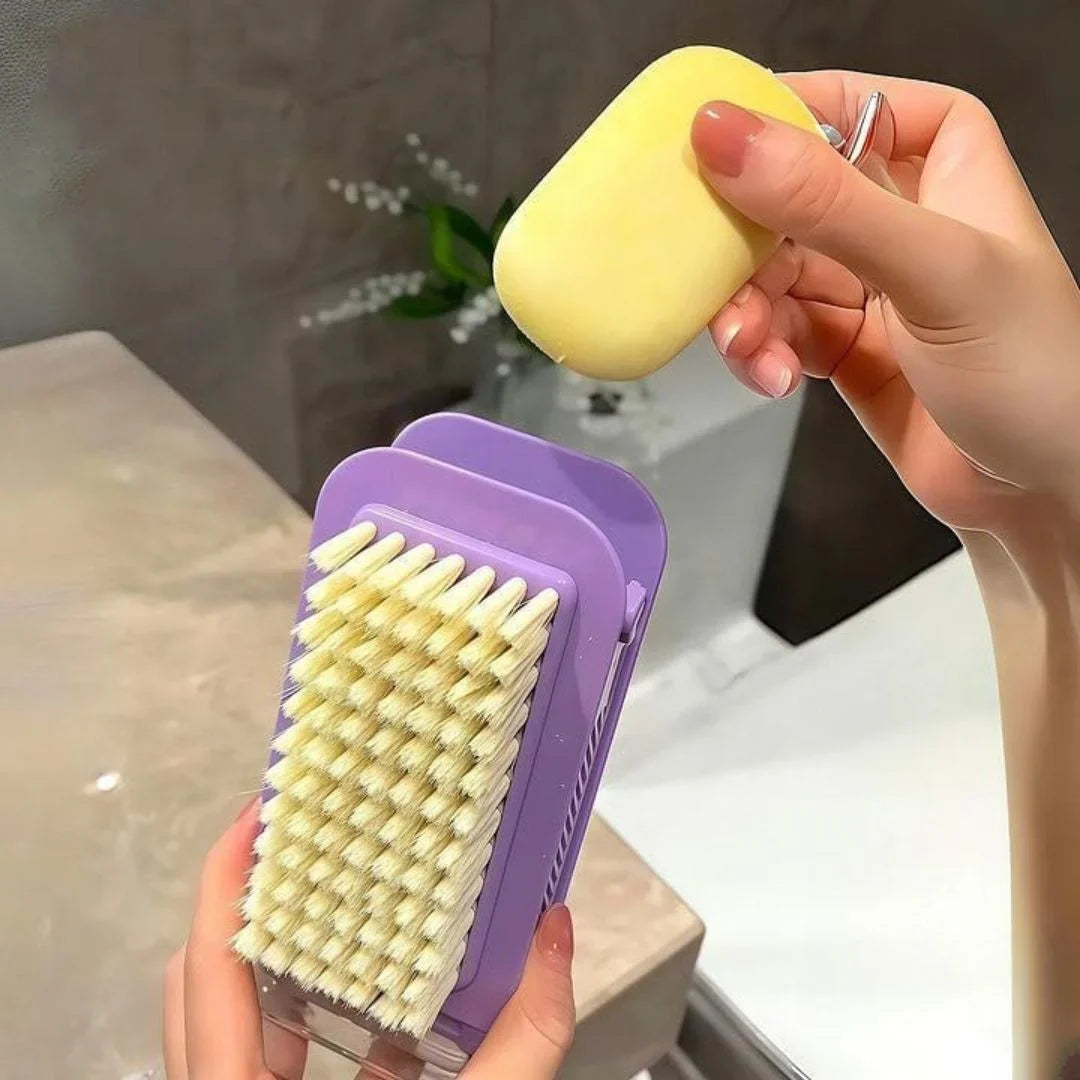 Cloth Washing Brush with Foaming Soap Box