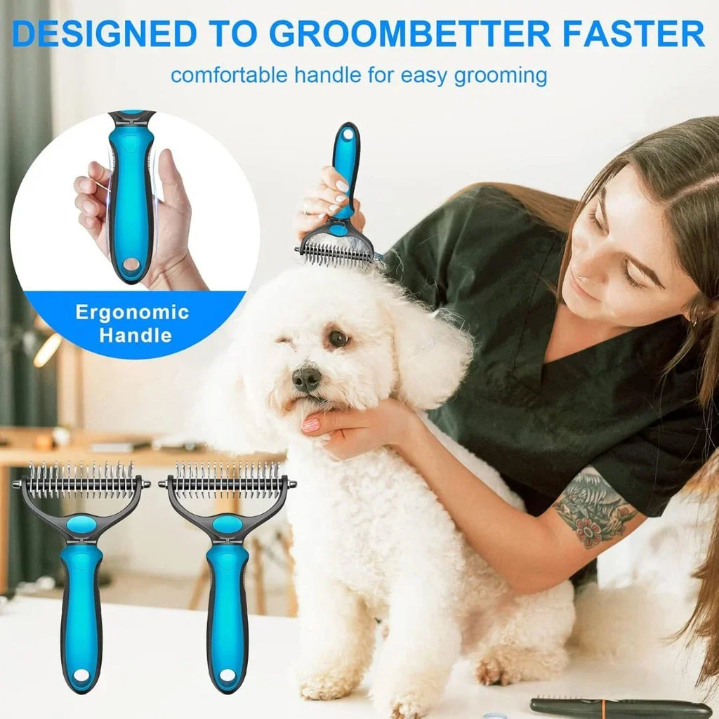 Double Sided Shedding and Dematting Comb