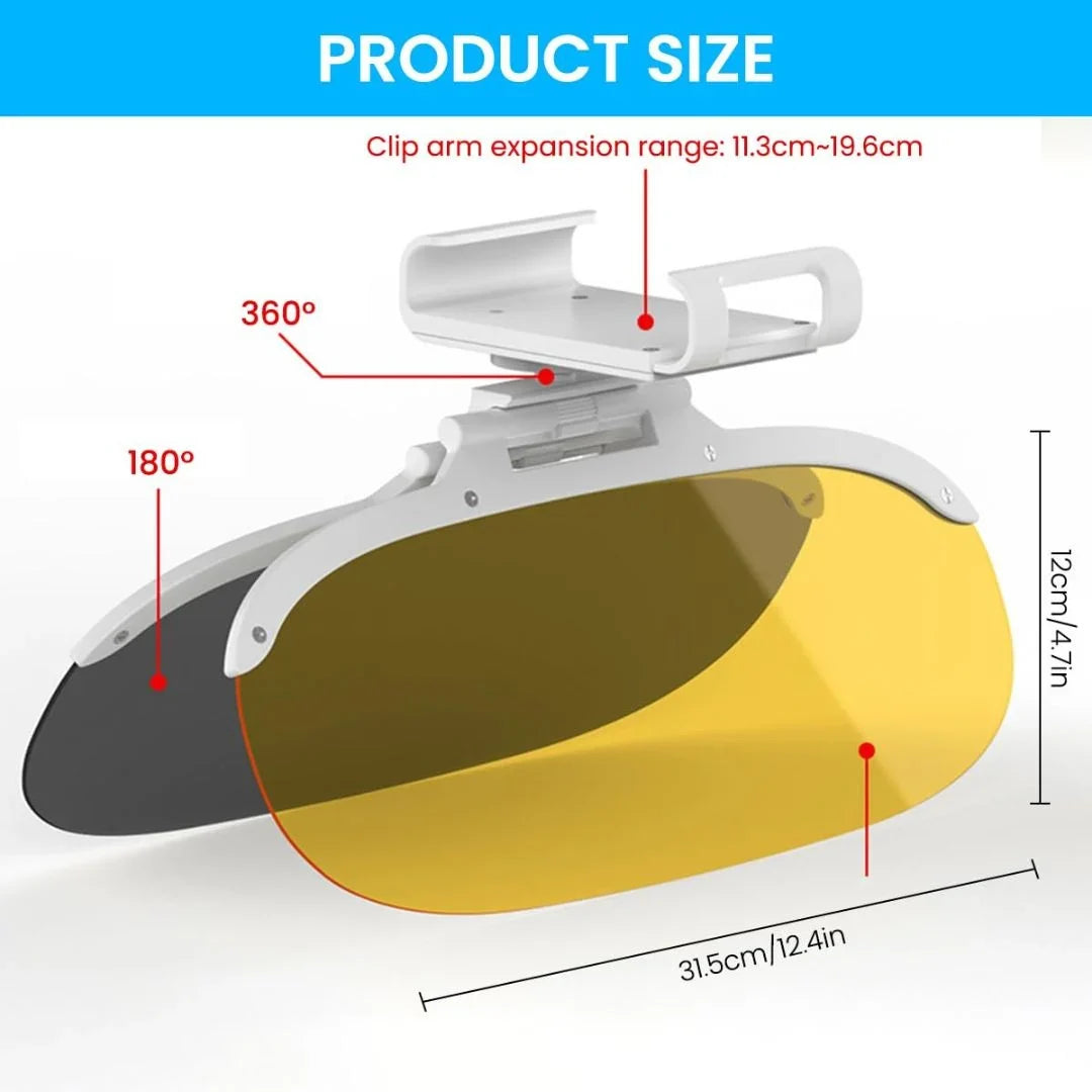 Dual-Lens Anti Glare Visor for Car
