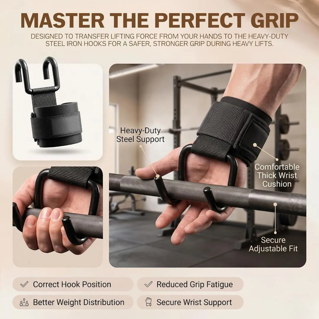 Weight Lifting Hook Grips