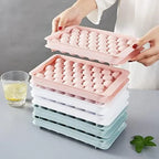 Plastic Reusable Flexible Round Ice Cube Trays