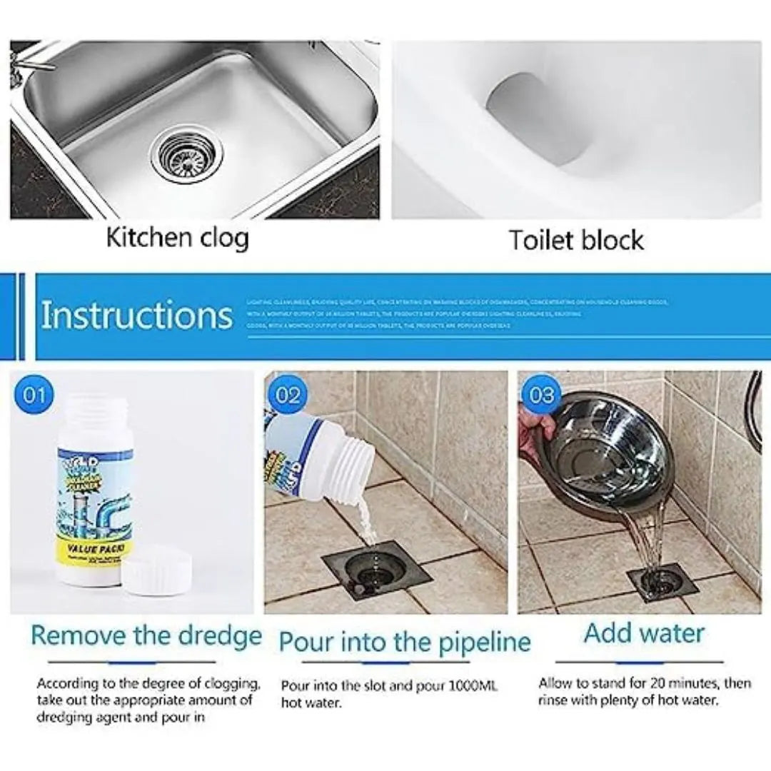 Sink & Drain Blockage Cleaner Powder