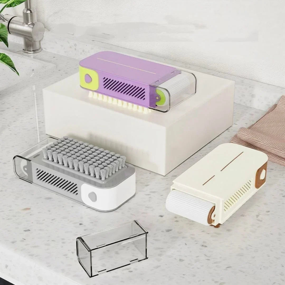 Cloth Washing Brush with Foaming Soap Box