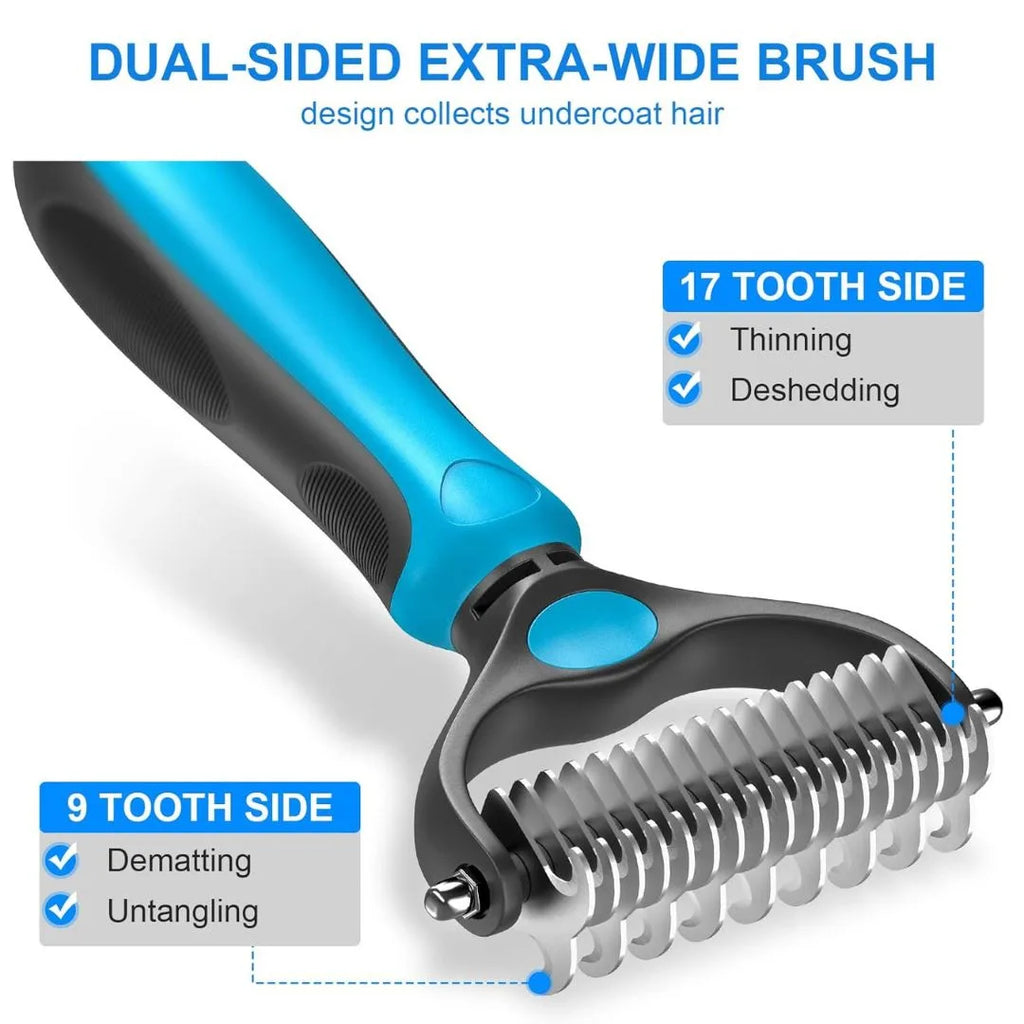 Double Sided Shedding and Dematting Comb