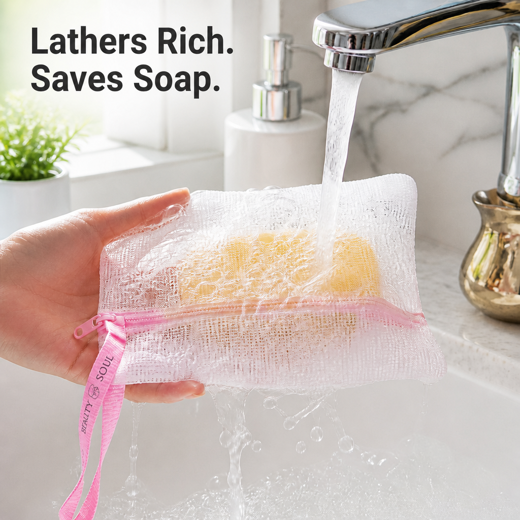Bubble Foam Soap Net(Pack Of 4Pcs)